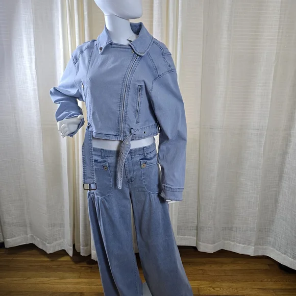 Chic Light Blue Flare & Wide Leg Jeans